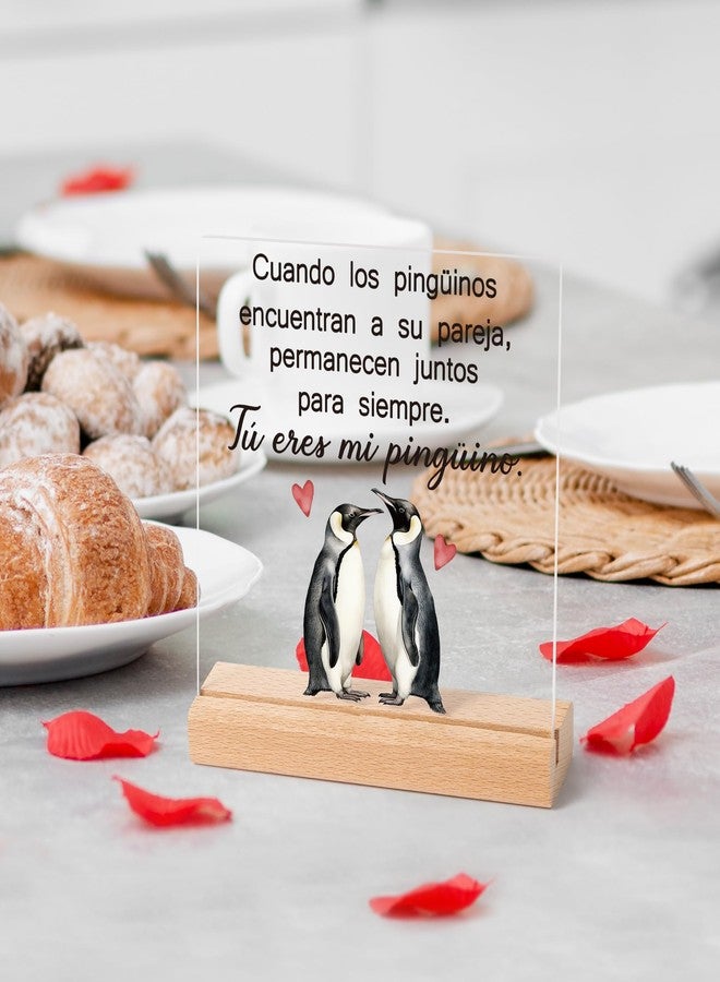 Yopyame Spanish Gifts for Her or Him - Wedding Anniversary I Love You Acrylic Plaque with Wooden Stand for Men Women Ideas Gifts for Girlfriend Boyfriend Birthday Gifts for Couple Wife Husband - Image 5